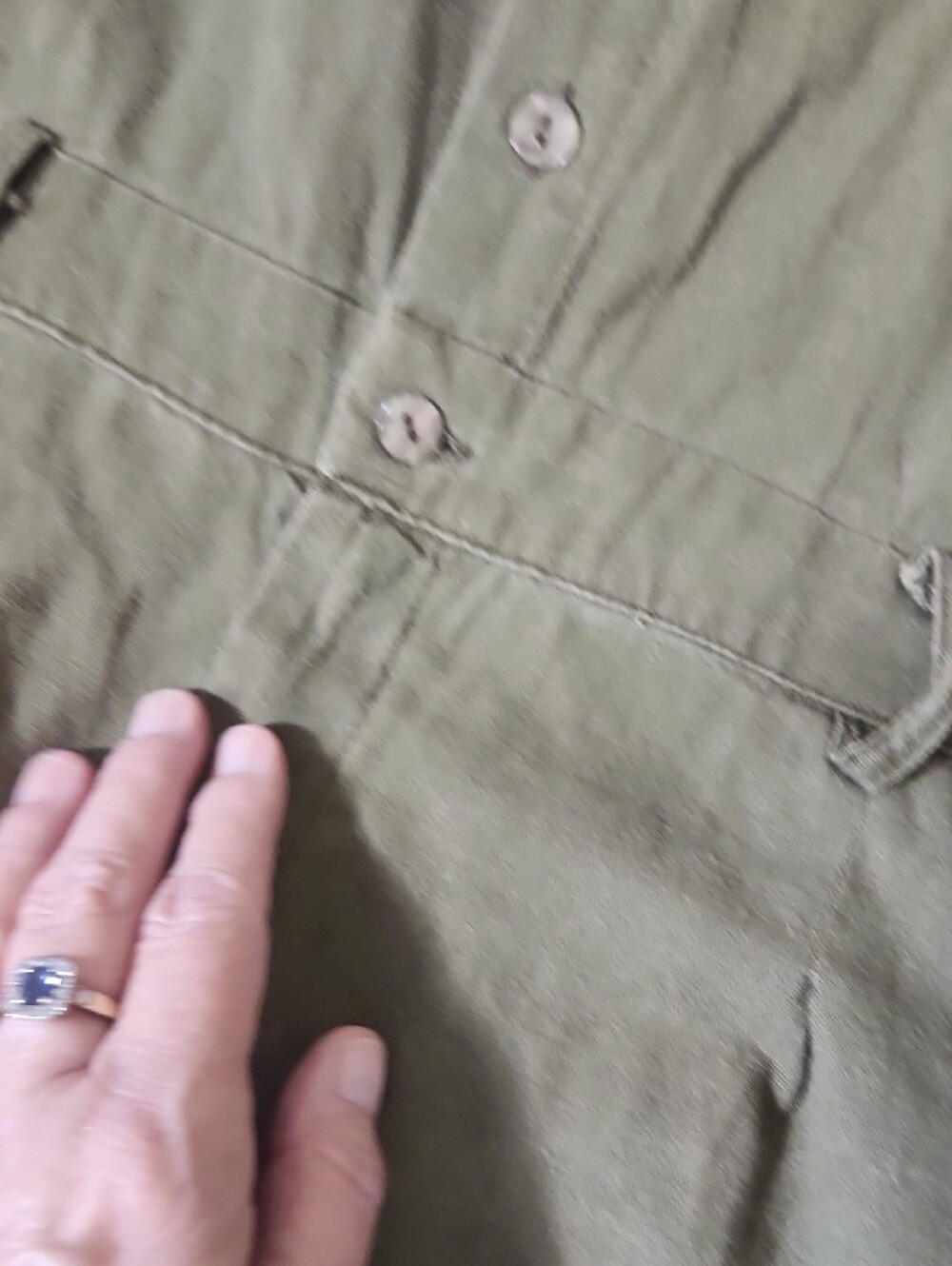 Tahari Olive Green Utility Jumpsuit - Picture 8 of 15